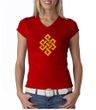 Ladies Yoga Shirt Endless Knot V-neck Tee T-Shirt