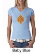 Ladies Yoga Shirt Endless Knot V-neck Tee T-Shirt