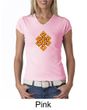 Ladies Yoga Shirt Endless Knot V-neck Tee T-Shirt
