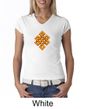 Ladies Yoga Shirt Endless Knot V-neck Tee T-Shirt