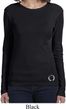 Ladies Yoga Shirt Enso Bottom Print Long Sleeve Tee T-Shirt