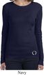 Ladies Yoga Shirt Enso Bottom Print Long Sleeve Tee T-Shirt