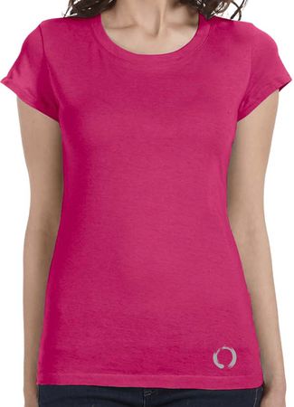 Ladies Yoga Shirt Enso Bottom Print Longer Length Tee T-Shirt