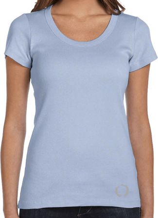 Ladies Yoga Shirt Enso Bottom Print Scoop Neck Tee T-Shirt