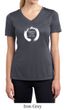 Ladies Yoga Shirt Enso Happiness Moisture Wicking V-neck Tee T-Shirt