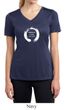 Ladies Yoga Shirt Enso Happiness Moisture Wicking V-neck Tee T-Shirt