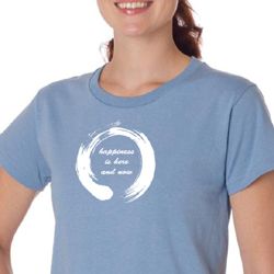 Ladies Yoga Shirt Enso Happiness Organic Tee T-Shirt