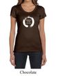 Ladies Yoga Shirt Enso Happiness Scoop Neck Tee T-Shirt