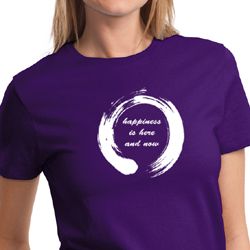 Ladies Yoga Shirt Enso Happiness Tee T-Shirt