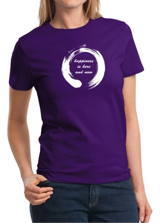 Ladies Yoga Shirt Enso Happiness Tee T-Shirt