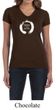 Ladies Yoga Shirt Enso Happiness V-neck Tee T-Shirt