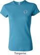 Ladies Yoga Shirt Enso Pocket Print Crewneck Tee T-Shirt