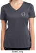 Ladies Yoga Shirt Enso Pocket Print Moisture Wicking V-neck Tee