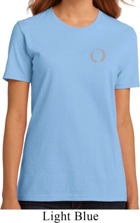 Ladies Yoga Shirt Enso Pocket Print Organic Tee T-Shirt