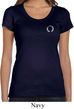 Ladies Yoga Shirt Enso Pocket Print Scoop Neck Tee T-Shirt