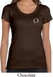 Ladies Yoga Shirt Enso Pocket Print Scoop Neck Tee T-Shirt