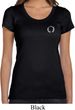 Ladies Yoga Shirt Enso Pocket Print Scoop Neck Tee T-Shirt