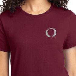 Ladies Yoga Shirt Enso Pocket Print Tee T-Shirt