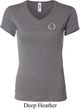 Ladies Yoga Shirt Enso Pocket Print V-neck Tee T-Shirt
