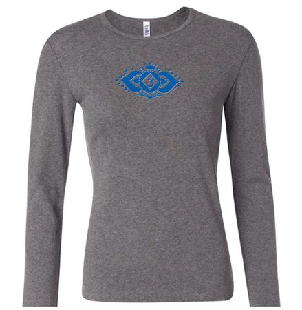 Ladies Yoga Shirt Floral Ajna Long Sleeve Tee T-Shirt