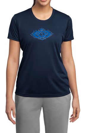 Ladies Yoga Shirt Floral Ajna Moisture Wicking Tee T-Shirt