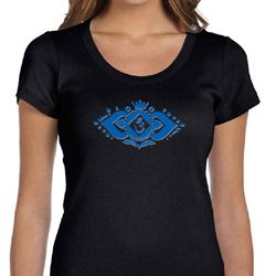 Ladies Yoga Shirt Floral Ajna Scoop Neck Tee T-Shirt