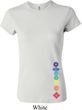 Ladies Yoga Shirt Floral Chakras Bottom Print Crewneck Tee T-Shirt