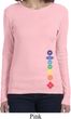 Ladies Yoga Shirt Floral Chakras Bottom Print Long Sleeve Tee T-Shirt