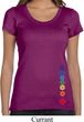 Ladies Yoga Shirt Floral Chakras Bottom Print Scoop Neck Tee T-Shirt