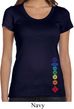 Ladies Yoga Shirt Floral Chakras Bottom Print Scoop Neck Tee T-Shirt