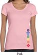 Ladies Yoga Shirt Floral Chakras Bottom Print Scoop Neck Tee T-Shirt