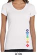 Ladies Yoga Shirt Floral Chakras Bottom Print Scoop Neck Tee T-Shirt
