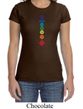 Ladies Yoga Shirt Floral Chakras Crewneck Tee T-Shirt
