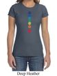Ladies Yoga Shirt Floral Chakras Crewneck Tee T-Shirt