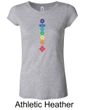 Ladies Yoga Shirt Floral Chakras Longer Length Tee T-Shirt