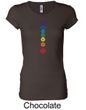 Ladies Yoga Shirt Floral Chakras Longer Length Tee T-Shirt