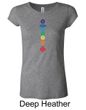 Ladies Yoga Shirt Floral Chakras Longer Length Tee T-Shirt
