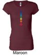 Ladies Yoga Shirt Floral Chakras Longer Length Tee T-Shirt