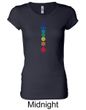Ladies Yoga Shirt Floral Chakras Longer Length Tee T-Shirt