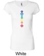 Ladies Yoga Shirt Floral Chakras Longer Length Tee T-Shirt