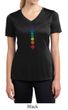 Ladies Yoga Shirt Floral Chakras Moisture Wicking V-neck Tee T-Shirt