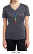 Ladies Yoga Shirt Floral Chakras Moisture Wicking V-neck Tee T-Shirt