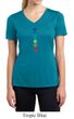 Ladies Yoga Shirt Floral Chakras Moisture Wicking V-neck Tee T-Shirt