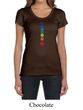 Ladies Yoga Shirt Floral Chakras Scoop Neck Tee T-Shirt