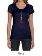 Ladies Yoga Shirt Floral Chakras Scoop Neck Tee T-Shirt