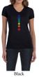Ladies Yoga Shirt Floral Chakras V-neck Tee T-Shirt