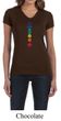 Ladies Yoga Shirt Floral Chakras V-neck Tee T-Shirt