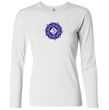 Ladies Yoga Shirt Floral Sahasrara Long Sleeve Tee T-Shirt