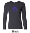 Ladies Yoga Shirt Floral Sahasrara Long Sleeve Tee T-Shirt