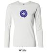 Ladies Yoga Shirt Floral Sahasrara Long Sleeve Tee T-Shirt